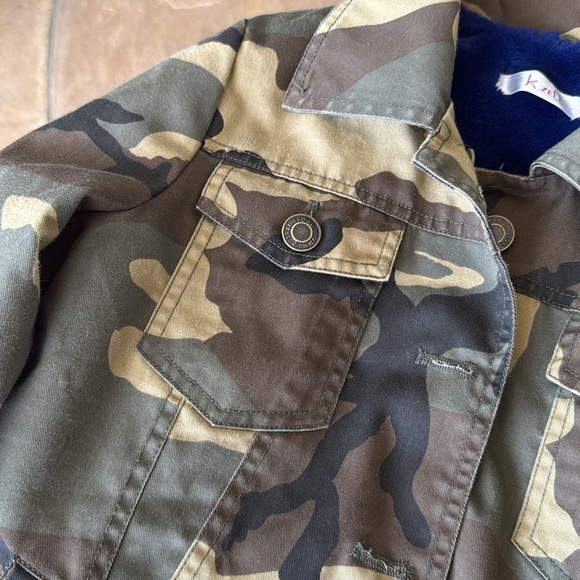 K Zell Blue Lined Camouflage Jacket - Picture 2 of 5